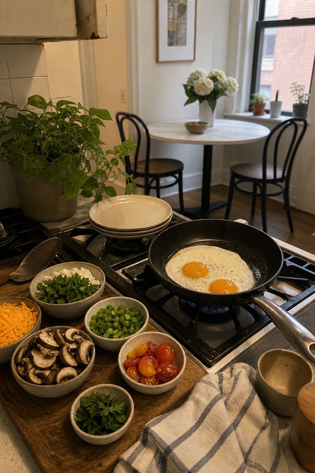 The Eggs-to-Order Question small apartment idea for Top 17 Breakfast Hosting Ideas for Easy Make-Ahead Mornings.