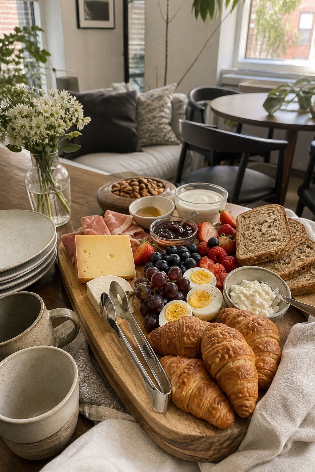 The Breakfast Board small apartment idea for Top 17 Breakfast Hosting Ideas for Easy Make-Ahead Mornings.