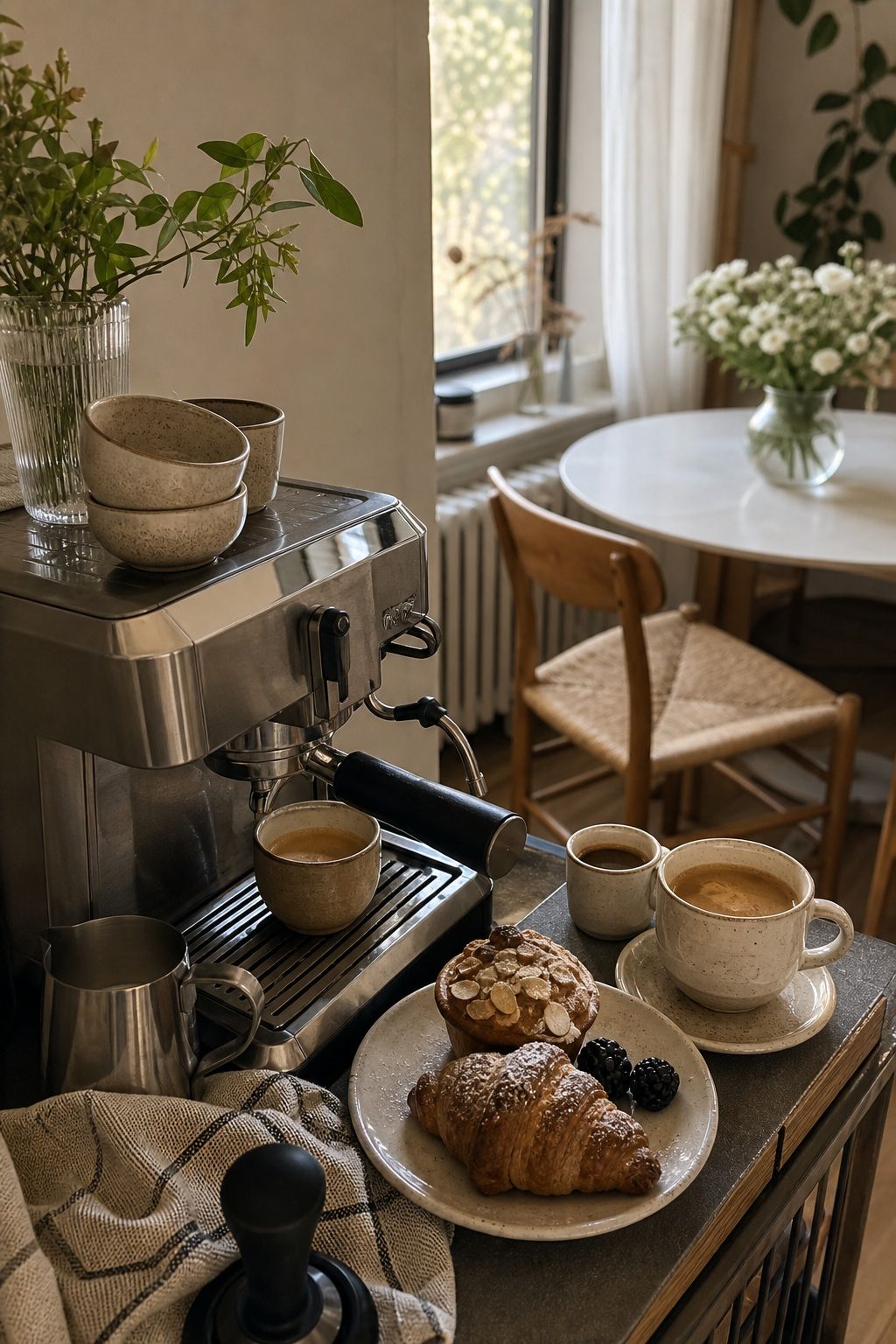 The Espresso Option for Smaller Mornings small apartment idea for Top 17 Breakfast Hosting Ideas for Easy Make-Ahead Mornings.