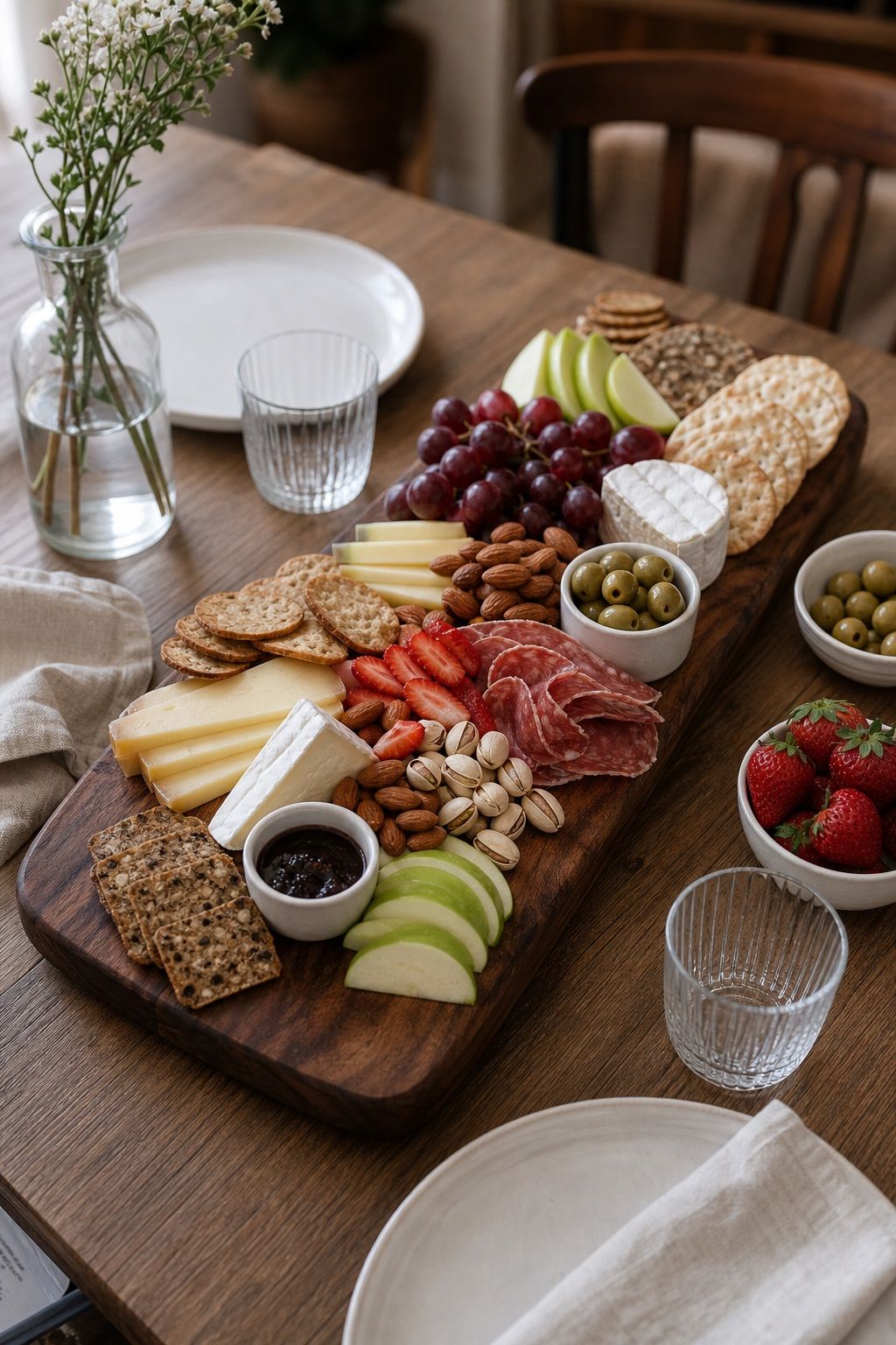 18-inch Acacia Wood Charcuterie Board small apartment idea for 15 Brunch Hosting Essentials From Amazon for a Beautiful Table.