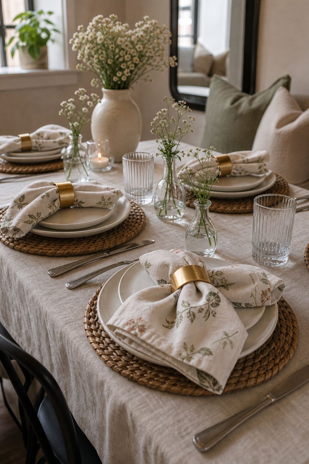 Gold Napkin Rings Set of 8 small apartment idea for 15 Brunch Hosting Essentials From Amazon for a Beautiful Table.