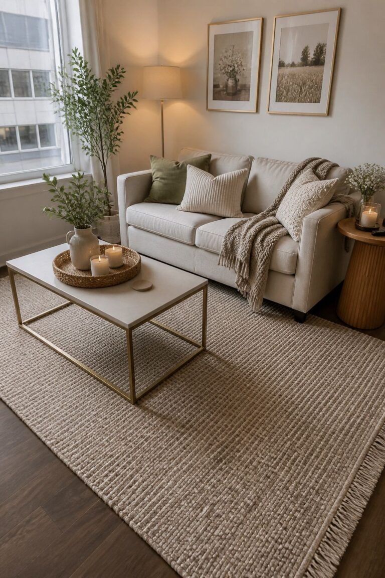 Neutral Area Rug 5x7 small apartment idea for 20 Budget Home Decor Essentials From Amazon That Look Far More Expensive.
