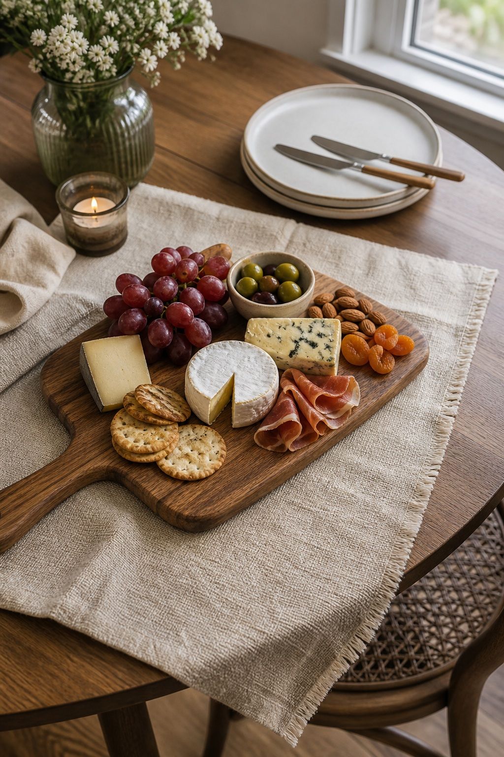 Natural Linen Serving Board Placemat small apartment idea for 15 Charcuterie Board Essentials From Amazon for the Perfect Spread.