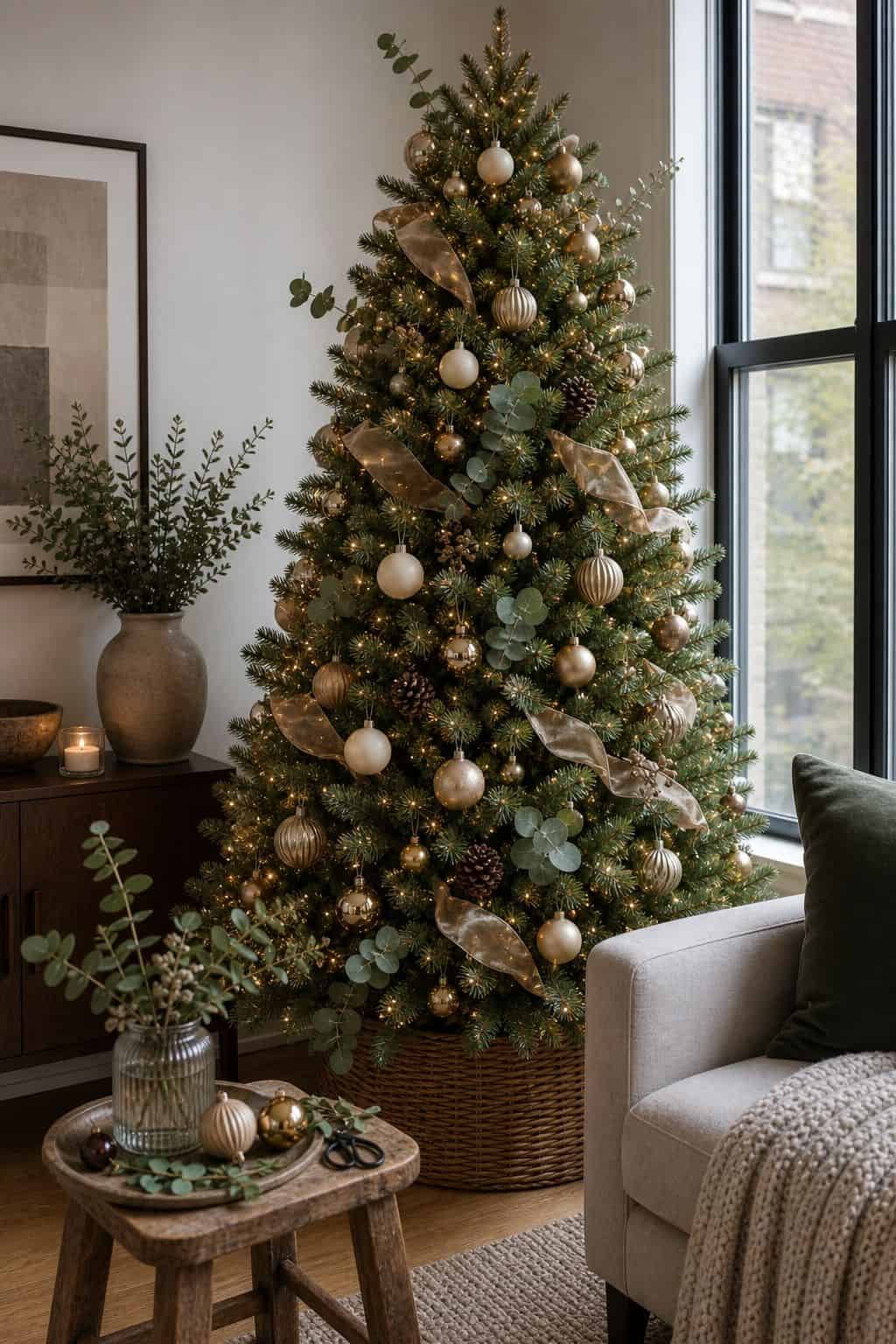 Refresh the Tree Mid-December small apartment idea for Top 17 Christmas Tree Decor Ideas for Small Apartments.