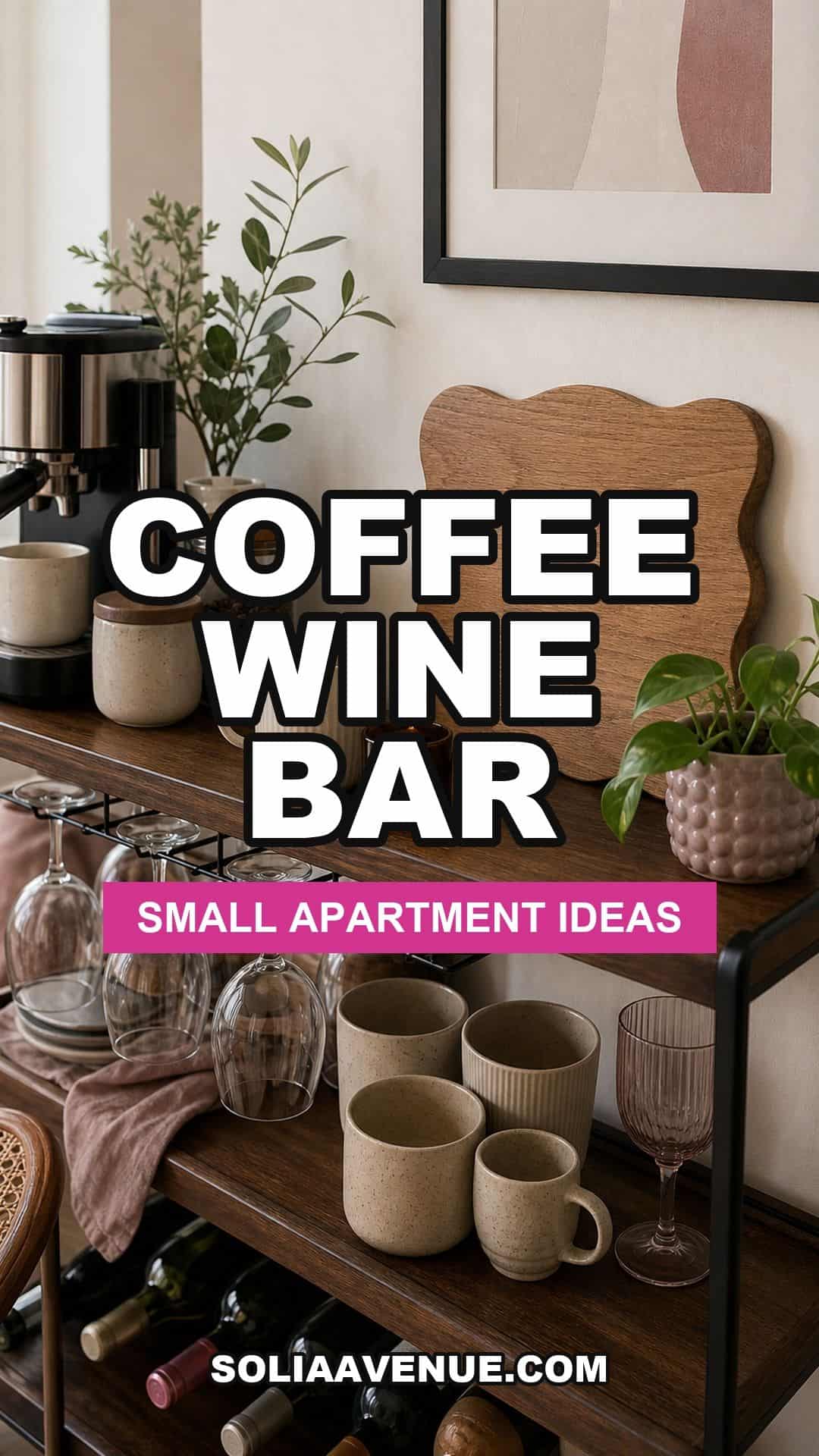 Coffee and wine bar ideas for a small apartment.