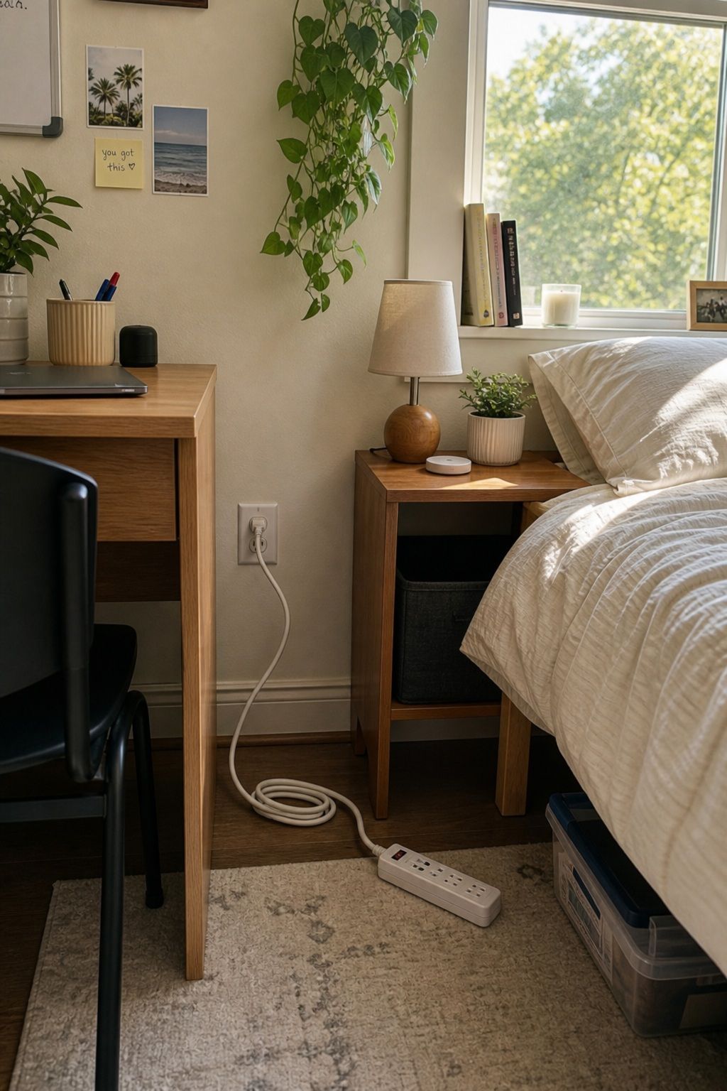 Extension Cord small apartment idea for The Complete College Dorm Checklist of 18 Essentials Freshmen Forget.