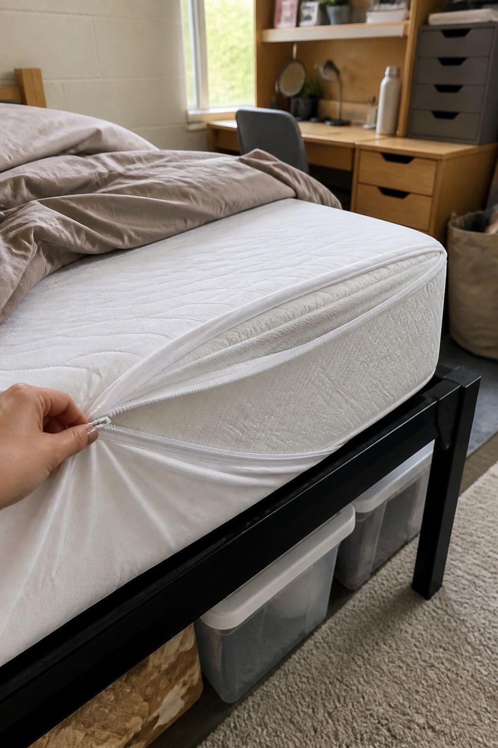 Mattress Encasement small apartment idea for Top 18 College Dorm Essentials You Will Use Every Single Day.