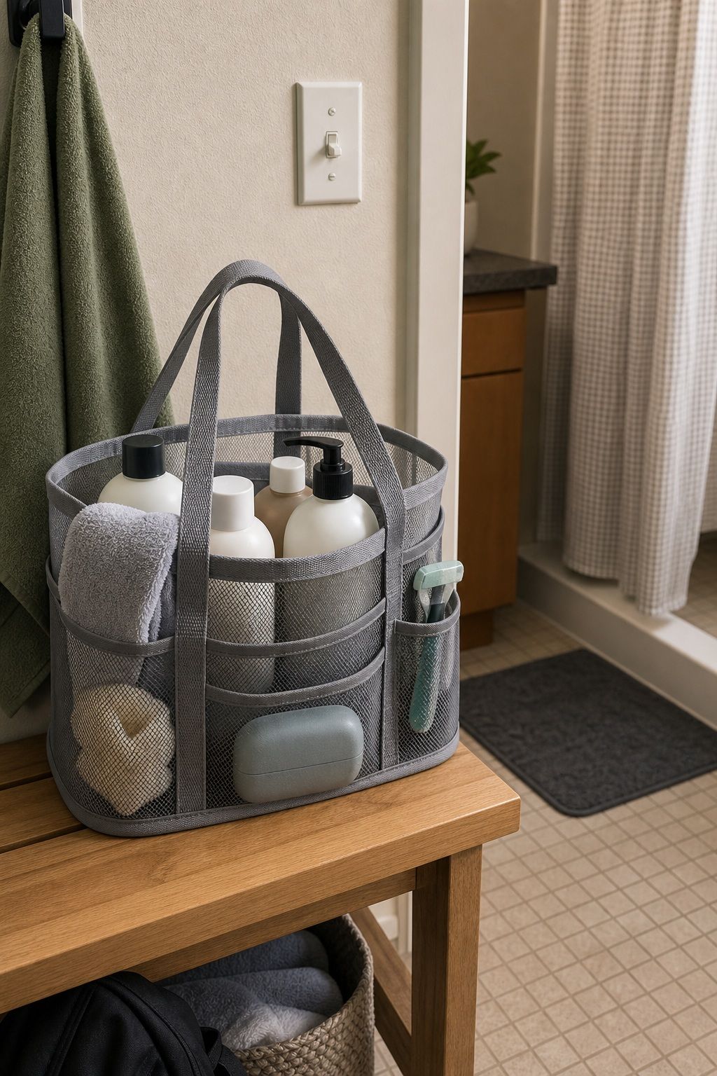 Shower Caddy small apartment idea for Top 18 College Dorm Essentials You Will Use Every Single Day.