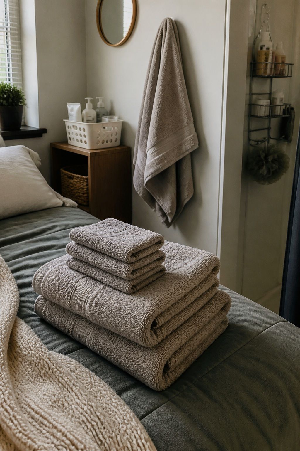 Towel Set small apartment idea for Top 18 College Dorm Essentials You Will Use Every Single Day.