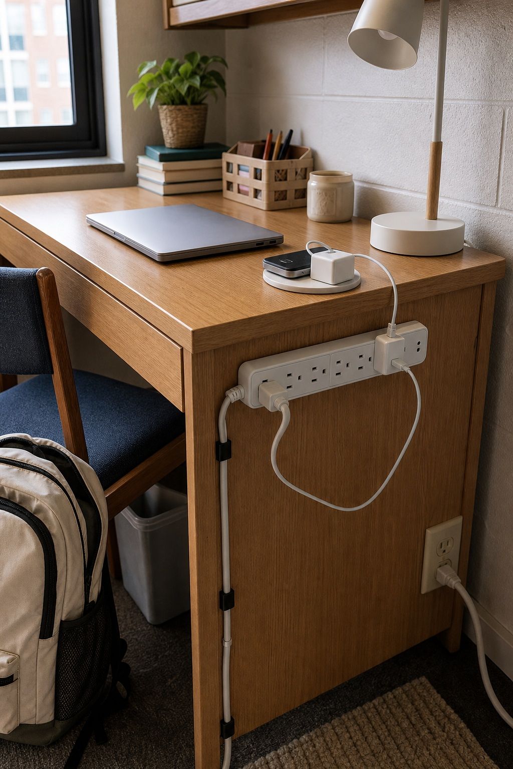 Power Strip Surge-Protected small apartment idea for Top 18 College Dorm Essentials You Will Use Every Single Day.