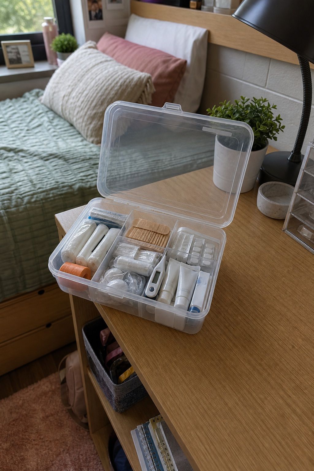 First-Aid Kit small apartment idea for Top 18 College Dorm Essentials You Will Use Every Single Day.