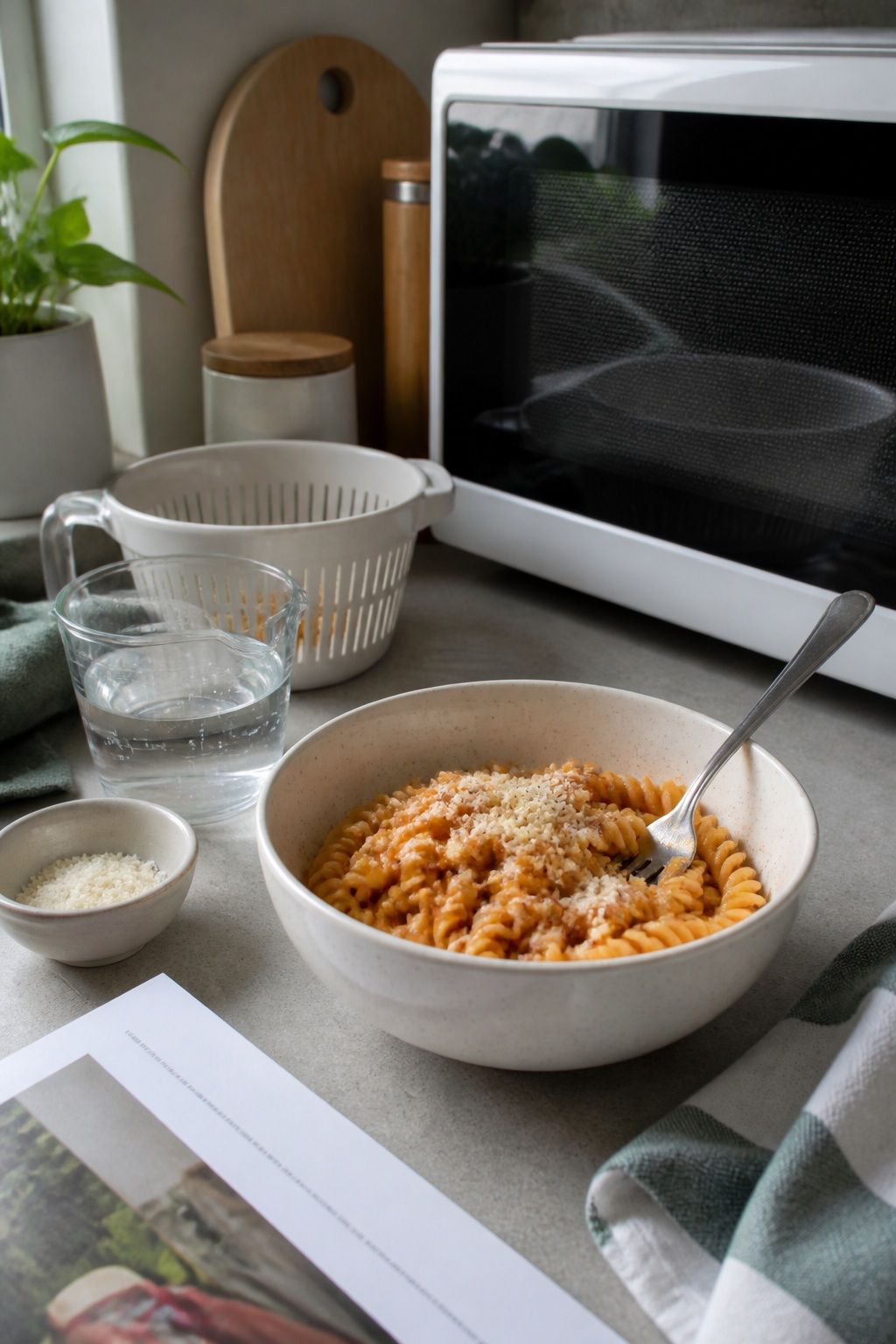 Microwave Pasta small apartment idea for Top 17 College Dorm Food Ideas for Make-Ahead Meals and Easy Snacks.
