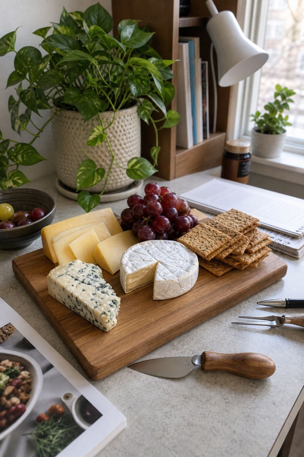Cheese and Crackers small apartment idea for Top 17 College Dorm Food Ideas for Make-Ahead Meals and Easy Snacks.