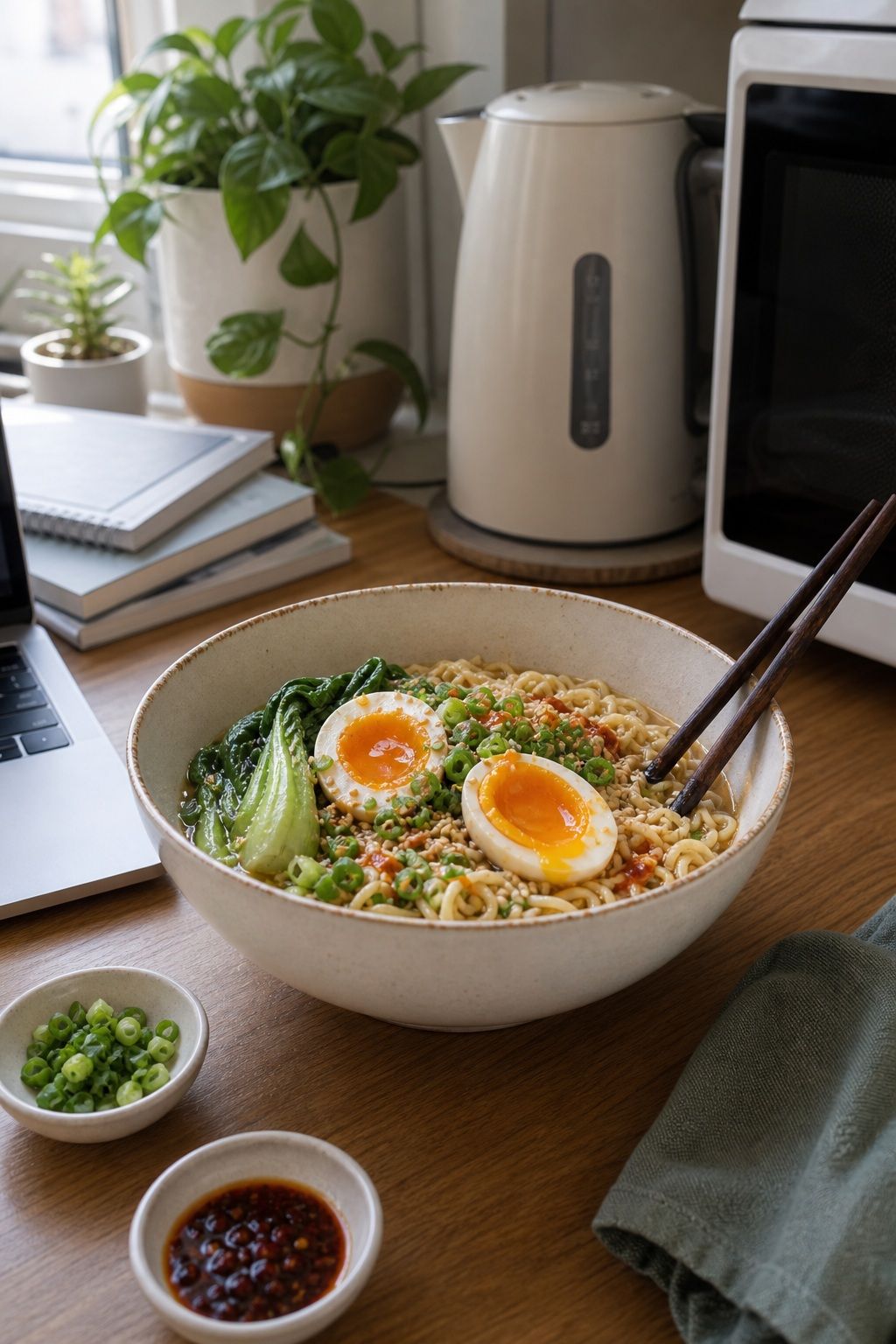 Instant Noodles Upgraded small apartment idea for Top 17 College Dorm Food Ideas for Make-Ahead Meals and Easy Snacks.