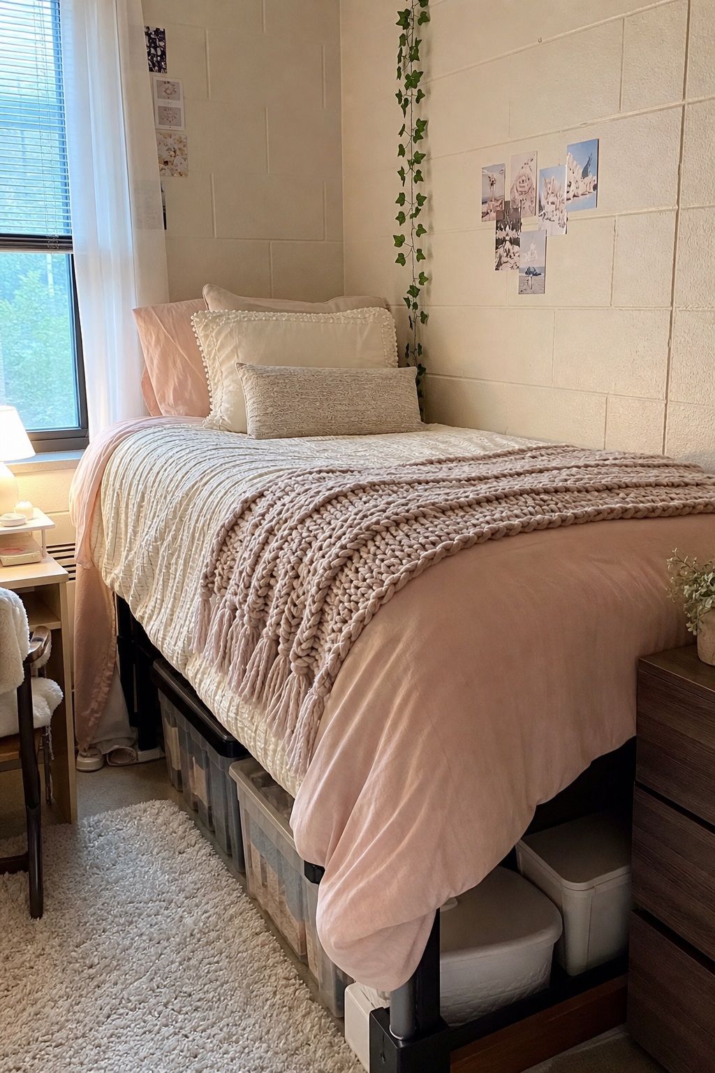 Twin XL Bedding Set small apartment idea for Top 17 College Dorm Room Ideas for Girls That Feel Cute and Cozy.