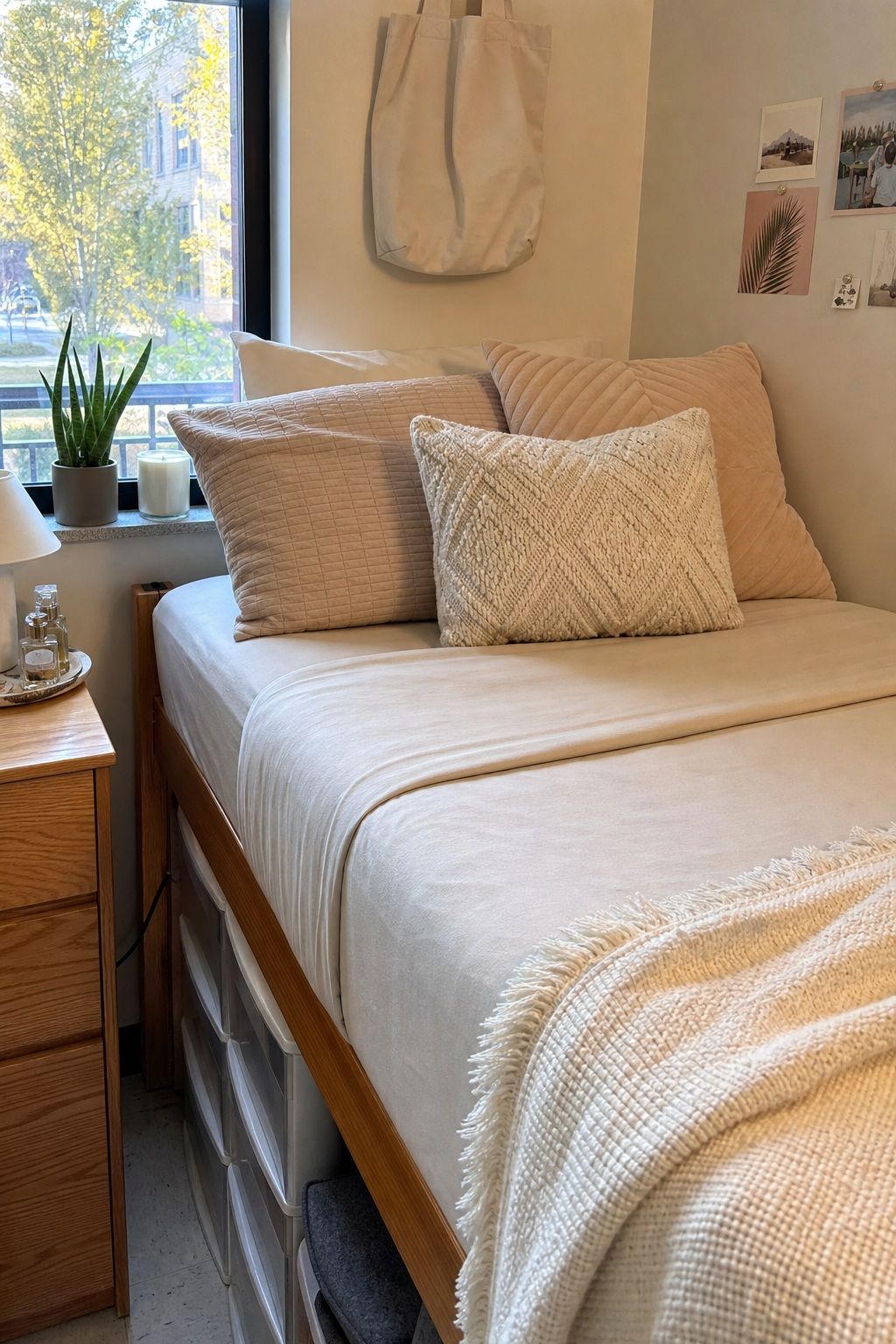 Sheet Upgrade small apartment idea for Top 17 College Dorm Room Ideas for Girls That Feel Cute and Cozy.