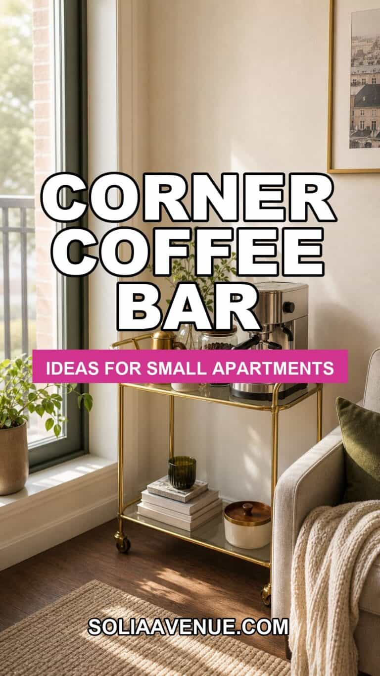 Corner coffee bar ideas for a small apartment