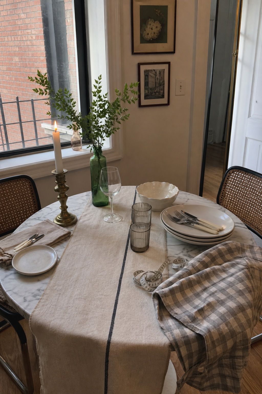 The Runner-or-Tablecloth Math small apartment idea for Top 18 Dinner Hosting Ideas to Turn an Ordinary Night into an Event.