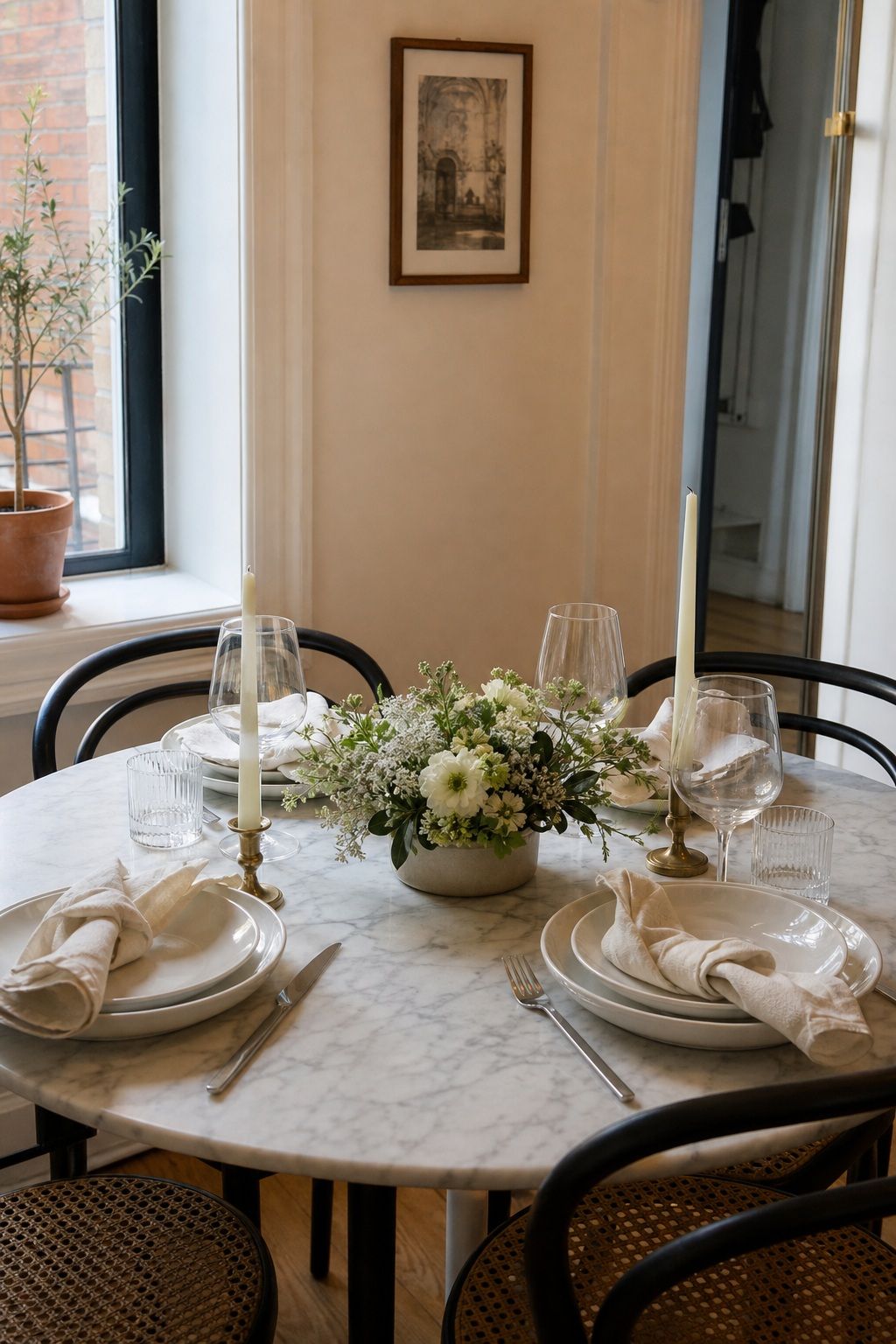 The Centerpiece-Under-12-Inches Rule small apartment idea for Top 18 Dinner Hosting Ideas to Turn an Ordinary Night into an Event.
