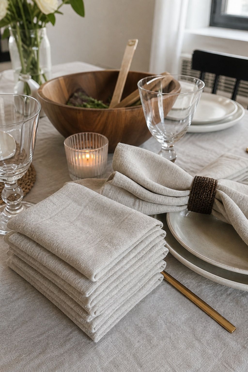 Linen Dinner Napkins Set of 8 small apartment idea for 20 Dinner Party Essentials Every Host Should Have From Amazon.