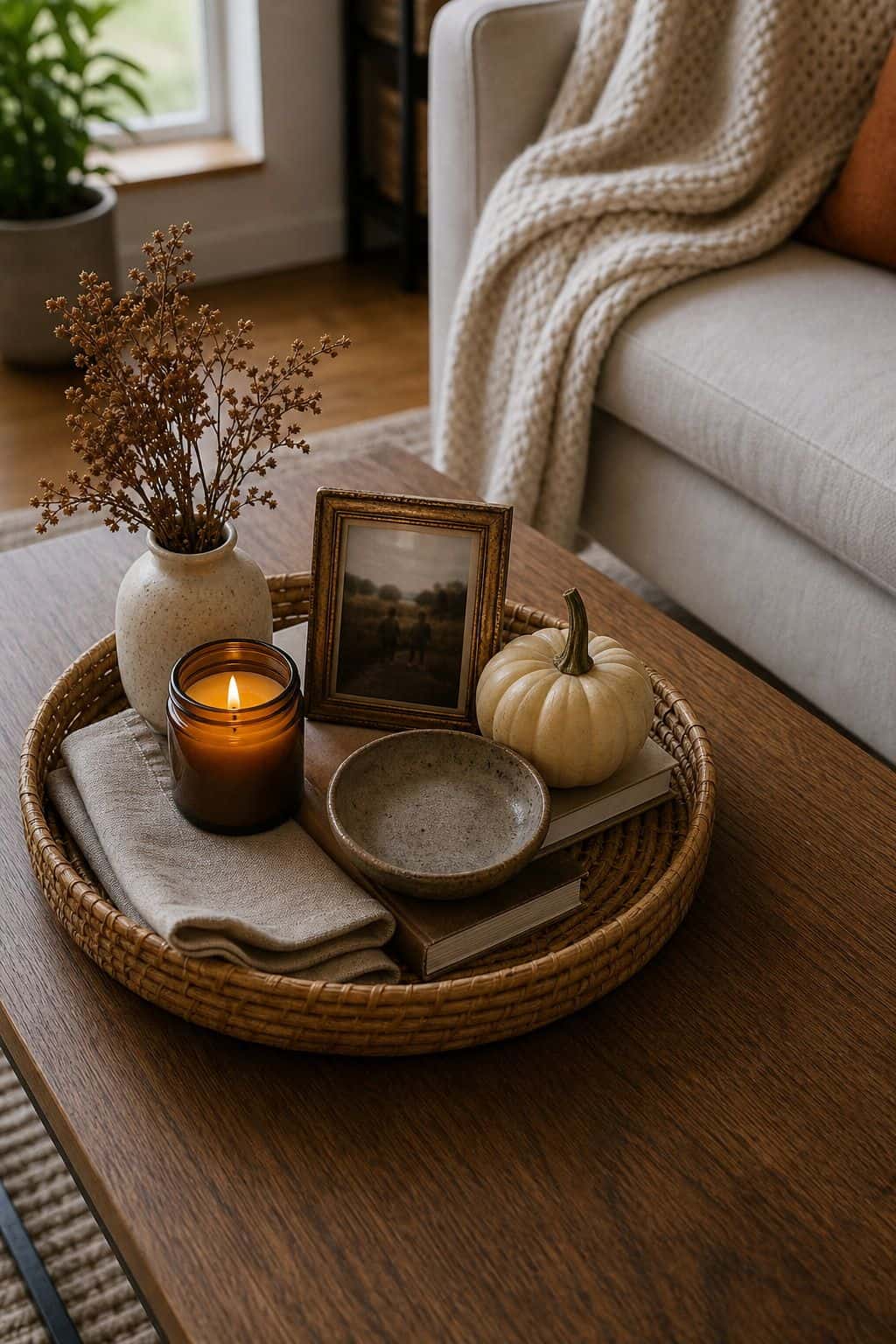 Add One Personal Object small apartment idea for Top 17 Fall Coffee Table Decor Ideas for Small Spaces.
