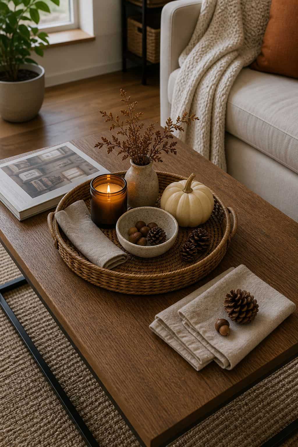 Refresh the Styling Mid-Season small apartment idea for Top 17 Fall Coffee Table Decor Ideas for Small Spaces.