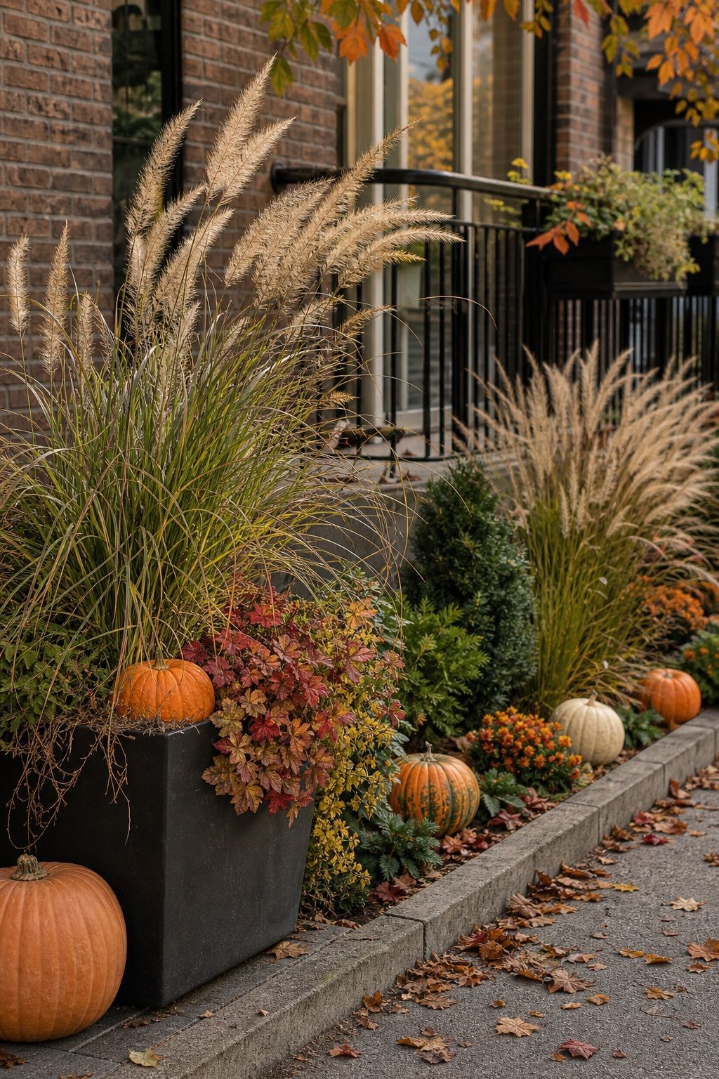 Add Ornamental Grasses for Movement small apartment idea for Top 18 Fall Outdoor Decor Ideas for the Yard, Walkway, and Garden.