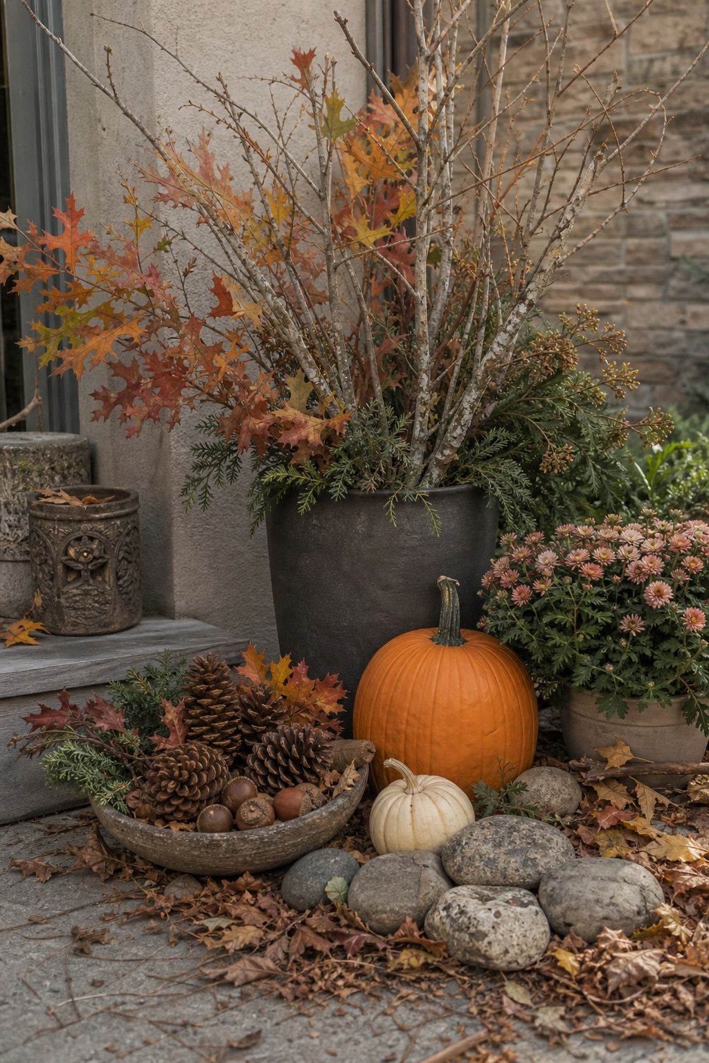 Incorporate Natural Elements From Your Region small apartment idea for Top 18 Fall Outdoor Decor Ideas for the Yard, Walkway, and Garden.