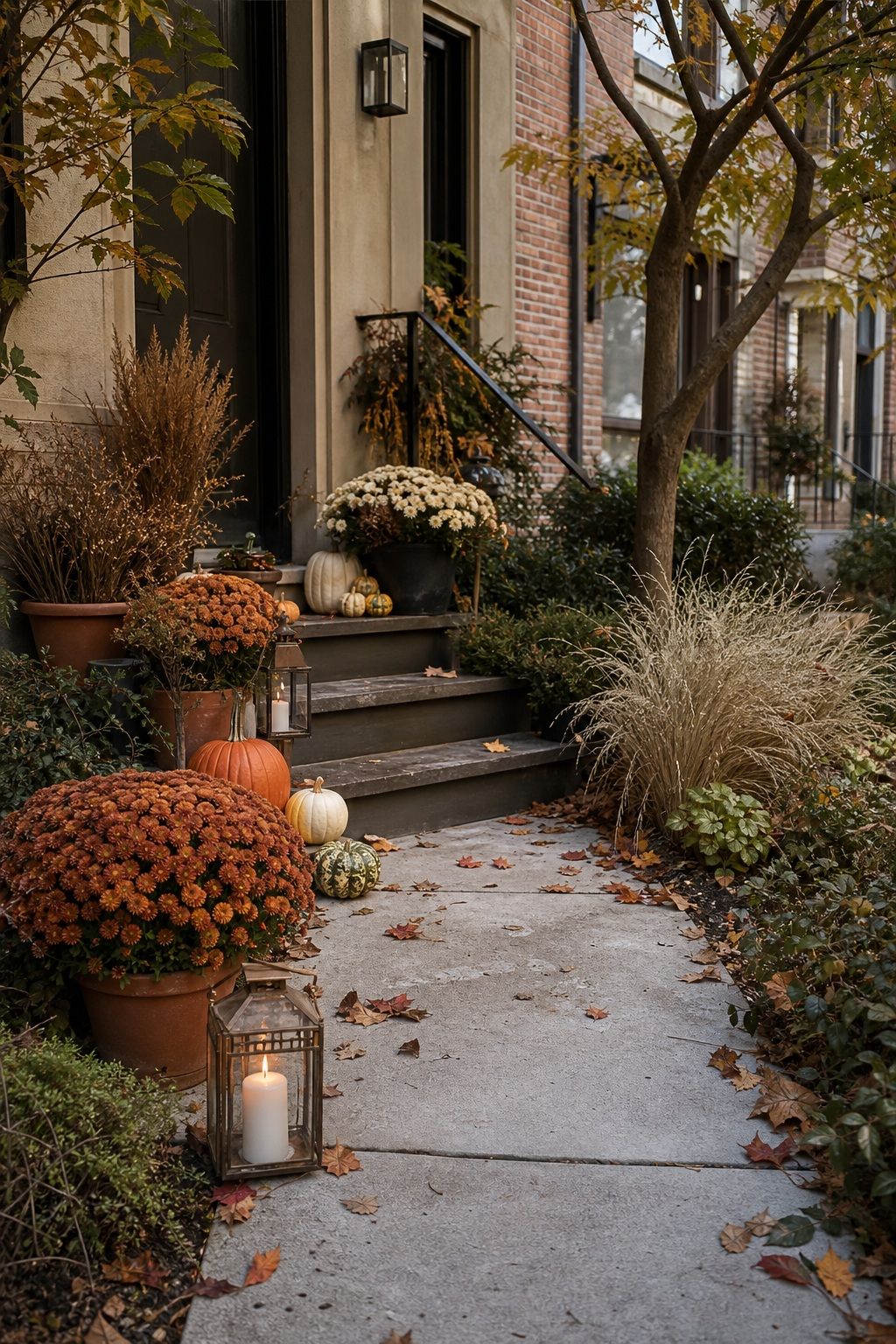 Keep It Natural, Cohesive, and Tasteful small apartment idea for Top 18 Fall Outdoor Decor Ideas for the Yard, Walkway, and Garden.