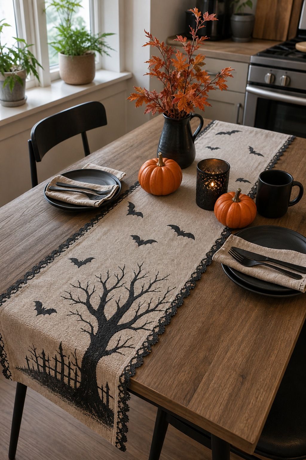 Use Stemmed Wine Glasses, Even for Water small apartment idea for Top 18 Fall Table Decor Ideas for Small Apartments.