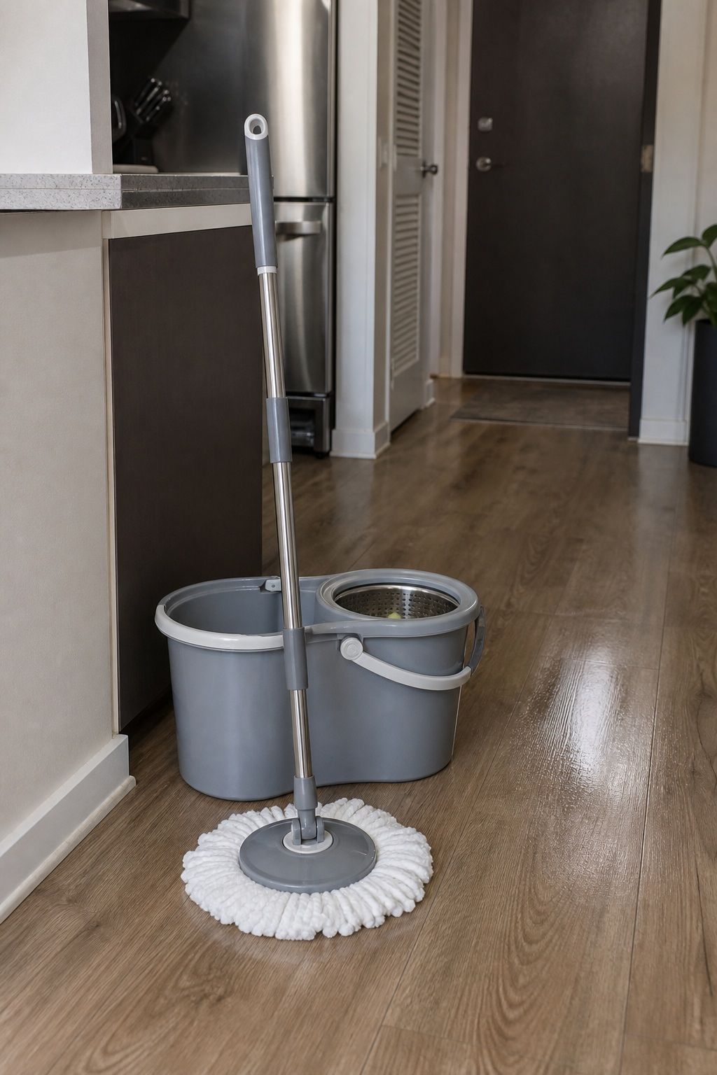 Spin Mop and Bucket System small apartment idea for 20 First Apartment Essentials From Amazon Every New Renter Actually Needs.