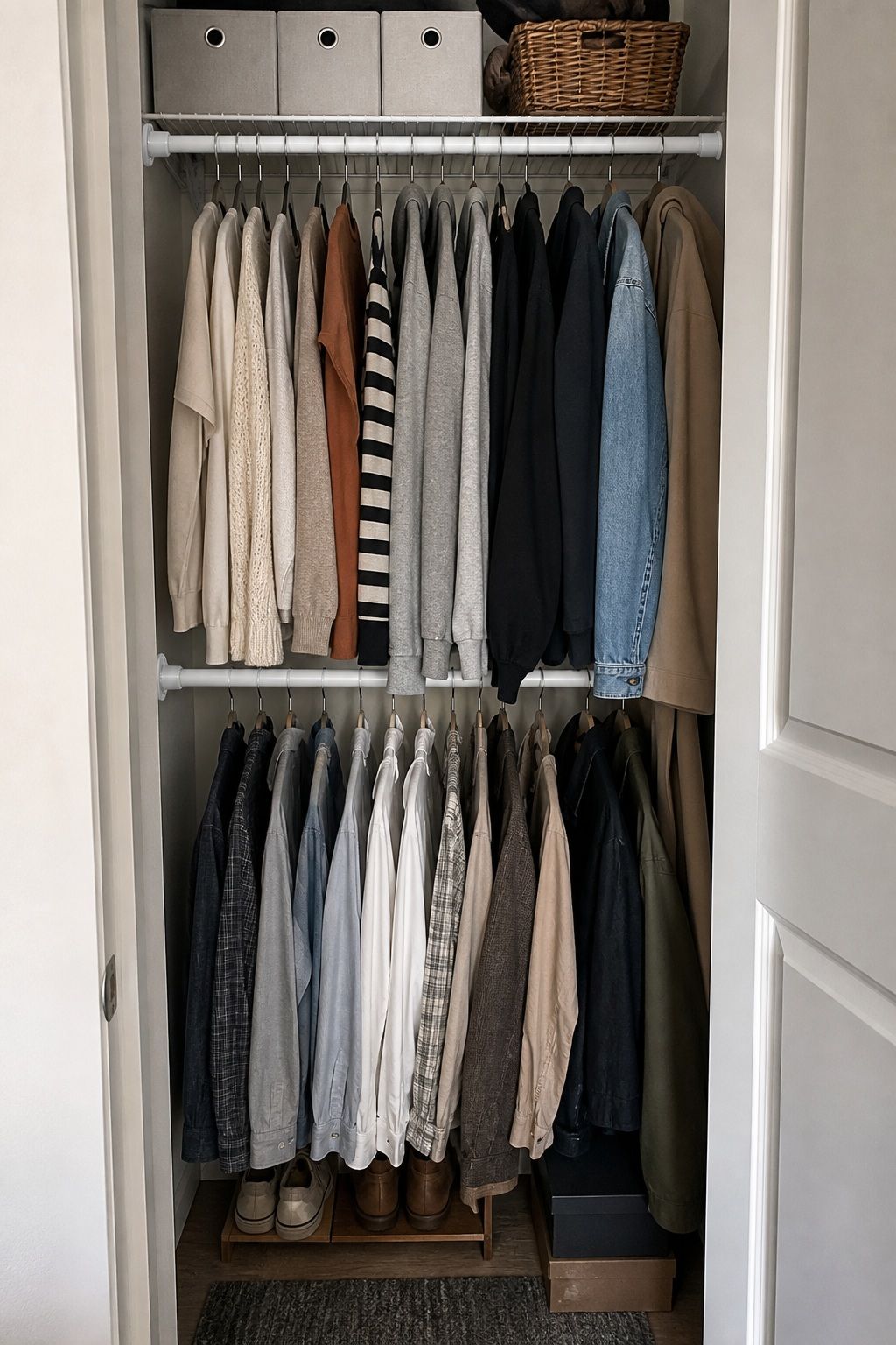 Double-Hang Closet Tension Rod small apartment idea for 20 First Apartment Essentials From Amazon Every New Renter Actually Needs.