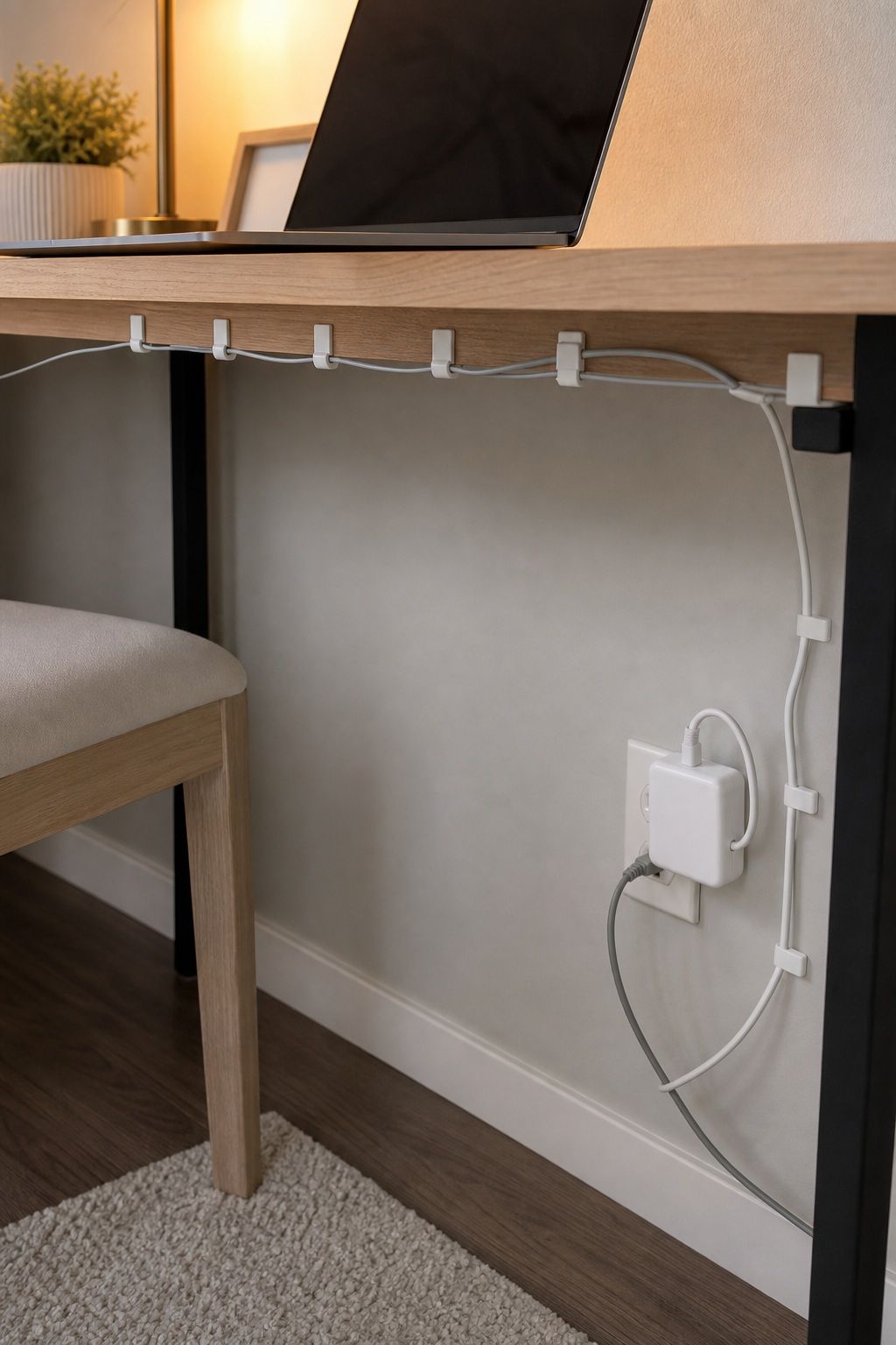 Adhesive Cord Management Clips Set of 30 small apartment idea for 20 First Apartment Essentials From Amazon Every New Renter Actually Needs.