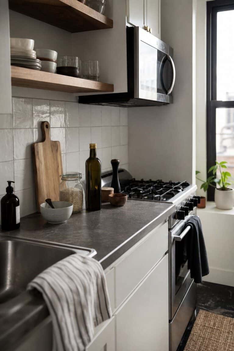Olive Oil small apartment idea for The Complete First Apartment Grocery List of 18 Pantry Essentials.