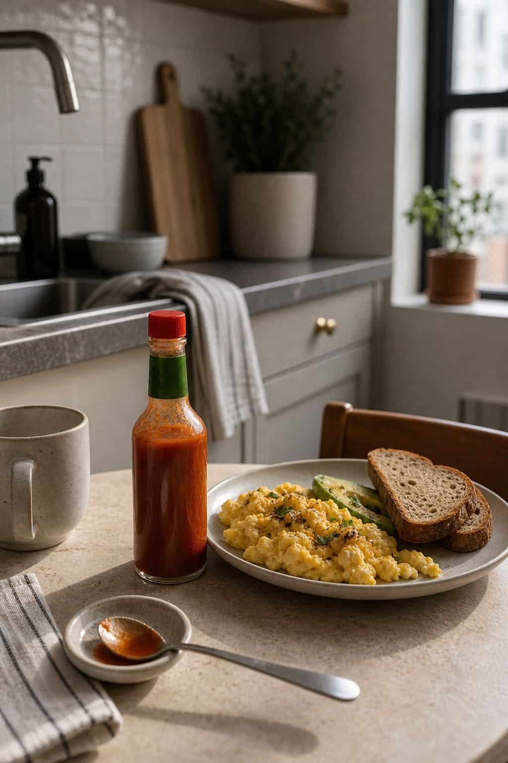 Hot Sauce small apartment idea for The Complete First Apartment Grocery List of 18 Pantry Essentials.