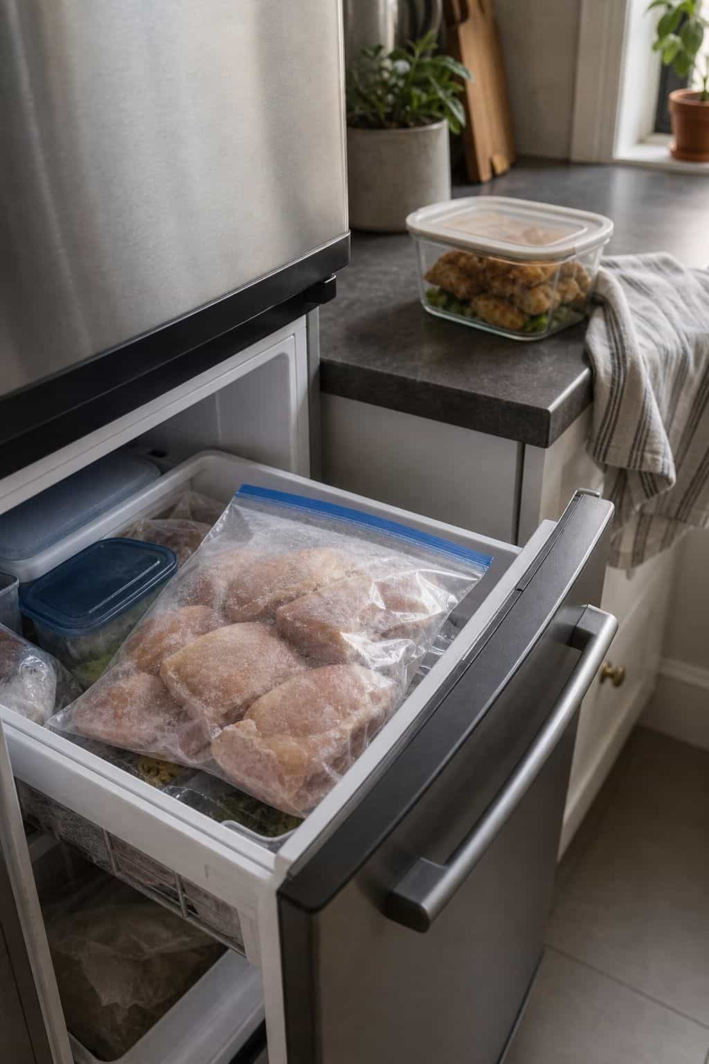 Frozen Chicken Thighs small apartment idea for The Complete First Apartment Grocery List of 18 Pantry Essentials.