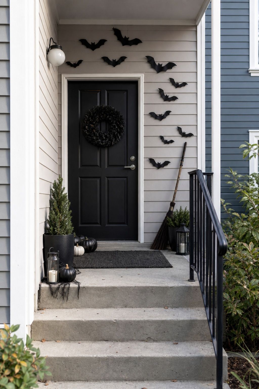 Repeat One Element for a Big Statement small apartment idea for Top 19 Front Porch Halloween Decor Ideas for Apartments and Small Outdoor Spaces.