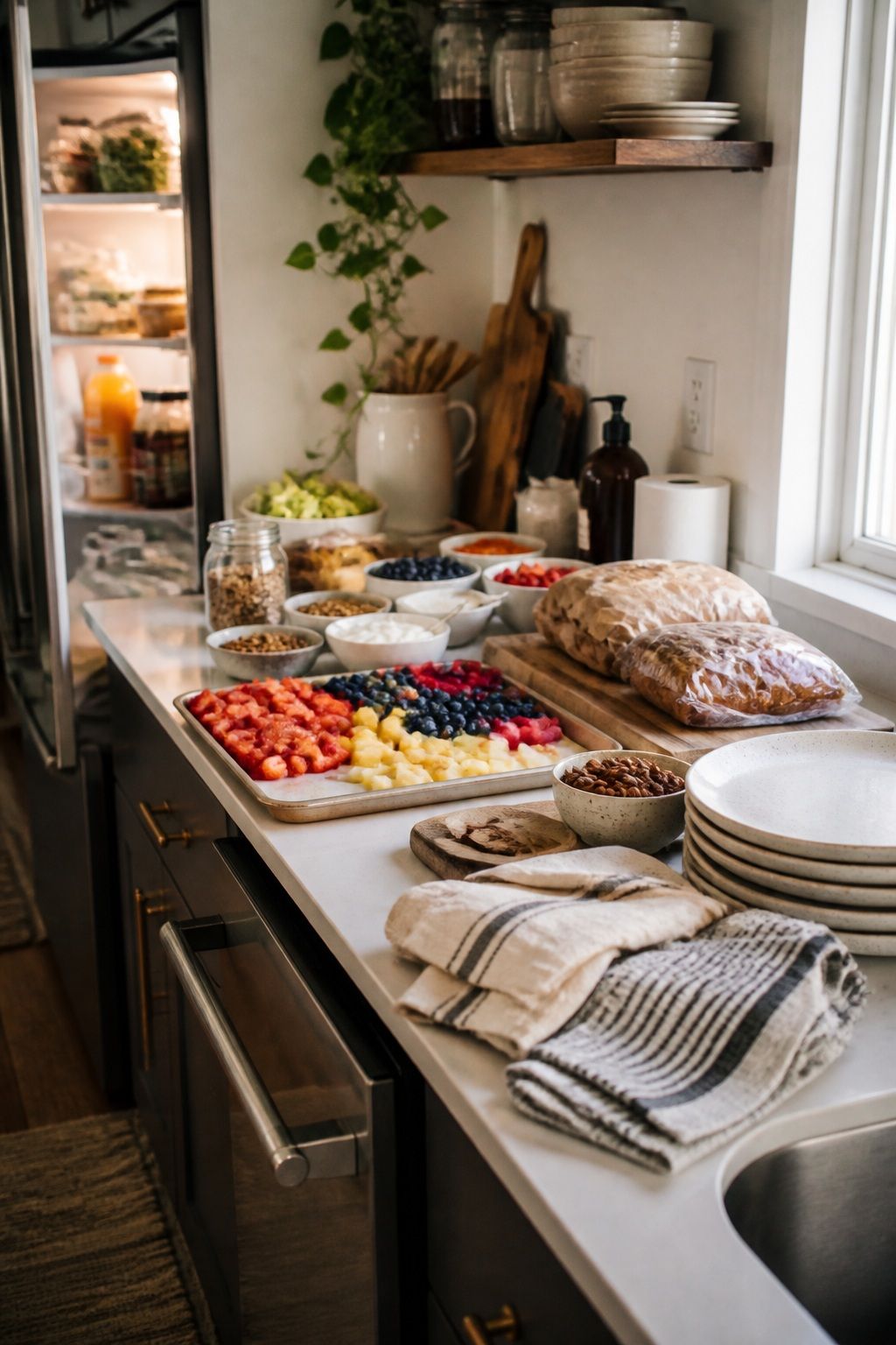 Phase 3: The Day Before (the Prep Blitz) small apartment brunch hosting idea for Your Complete Guide to Hosting Brunch at Home Without Stress.