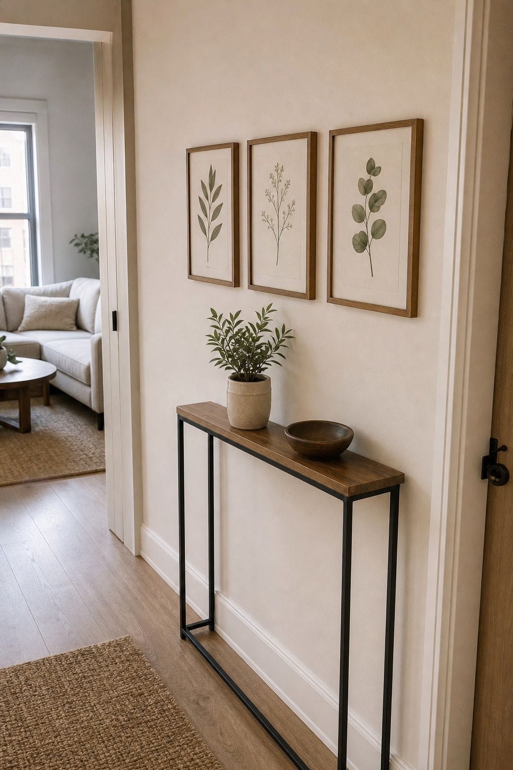 Framed Botanicals small apartment idea for Top 16 Hall Corner Decor Ideas for Small Apartments.