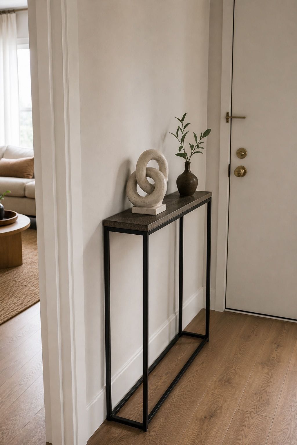 Sculpture Piece small apartment idea for Top 16 Hall Corner Decor Ideas for Small Apartments.
