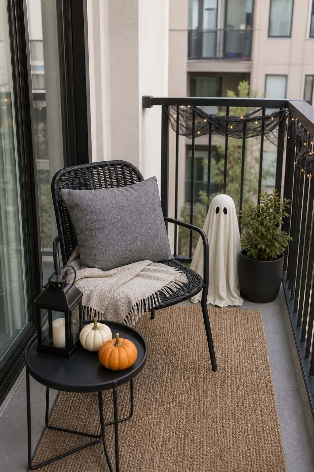 Add a Few Classic Props With Restraint small apartment idea for Top 18 Halloween Balcony Decor Ideas for a Spooky Apartment Space.