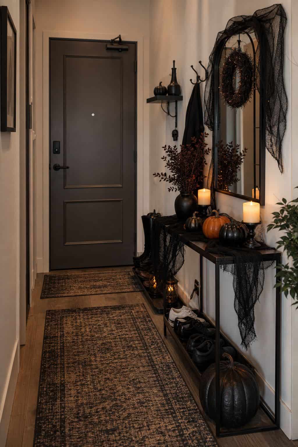 Create a Dramatic Entrance small apartment idea for Top 21 Halloween Party Decor Ideas for Small Apartments.