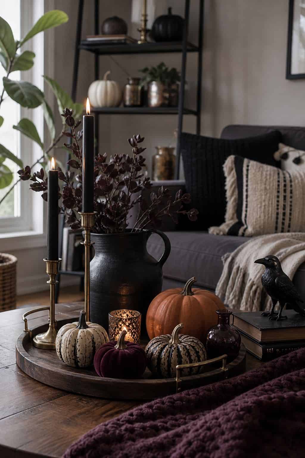 Keep a Tight Witchy Color Palette small apartment idea for Top 18 Hocus Pocus Halloween Decor Ideas for Small Apartments.