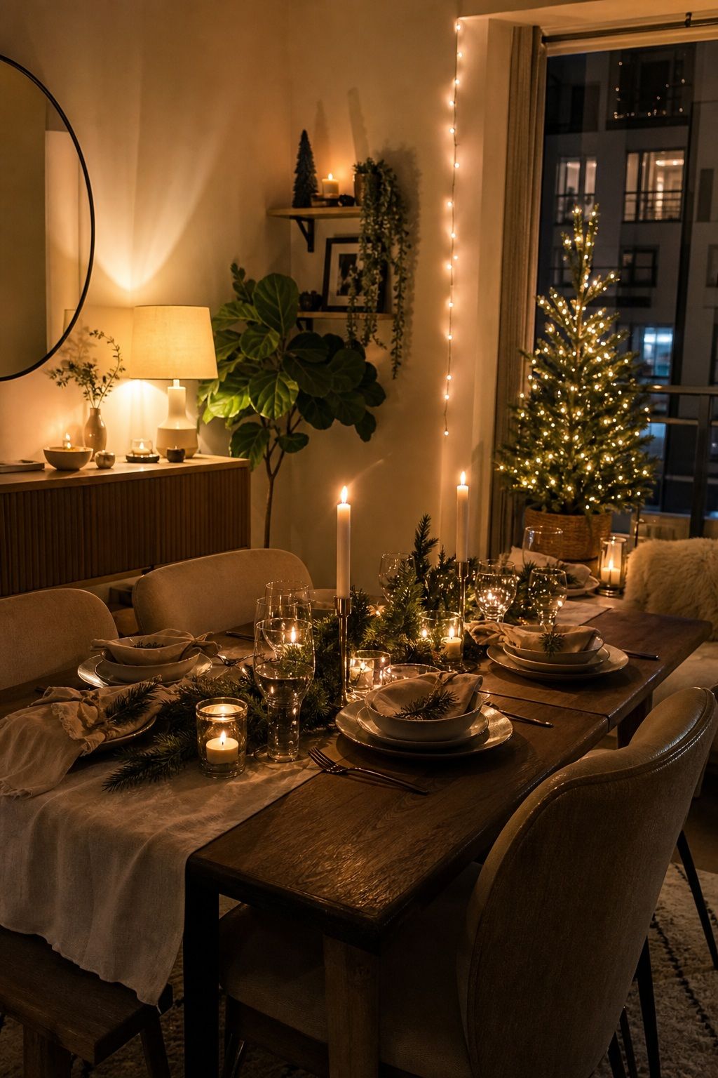 Plan the Lighting Like You Plan the Food small apartment idea for Top 18 Holiday Hosting Top Tips for a Calm and Beautiful Celebration.