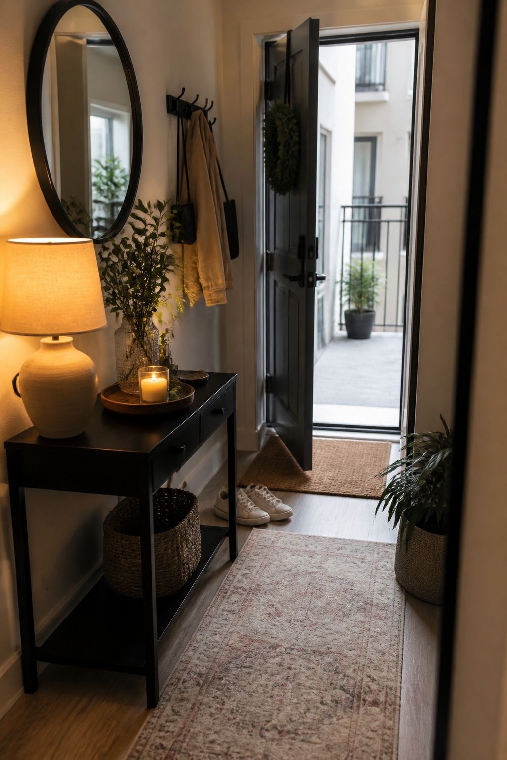 The Welcome Moment at the Door Matters More Than the Centerpiece small apartment idea for Top 18 Holiday Hosting Top Tips for a Calm and Beautiful Celebration.