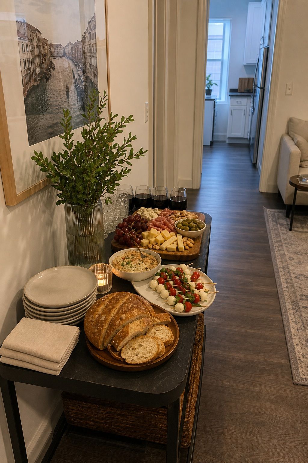 The Appetizer-Table Location small apartment idea for Top 18 Hosting Appetizers That Wow Guests with Almost No Effort.