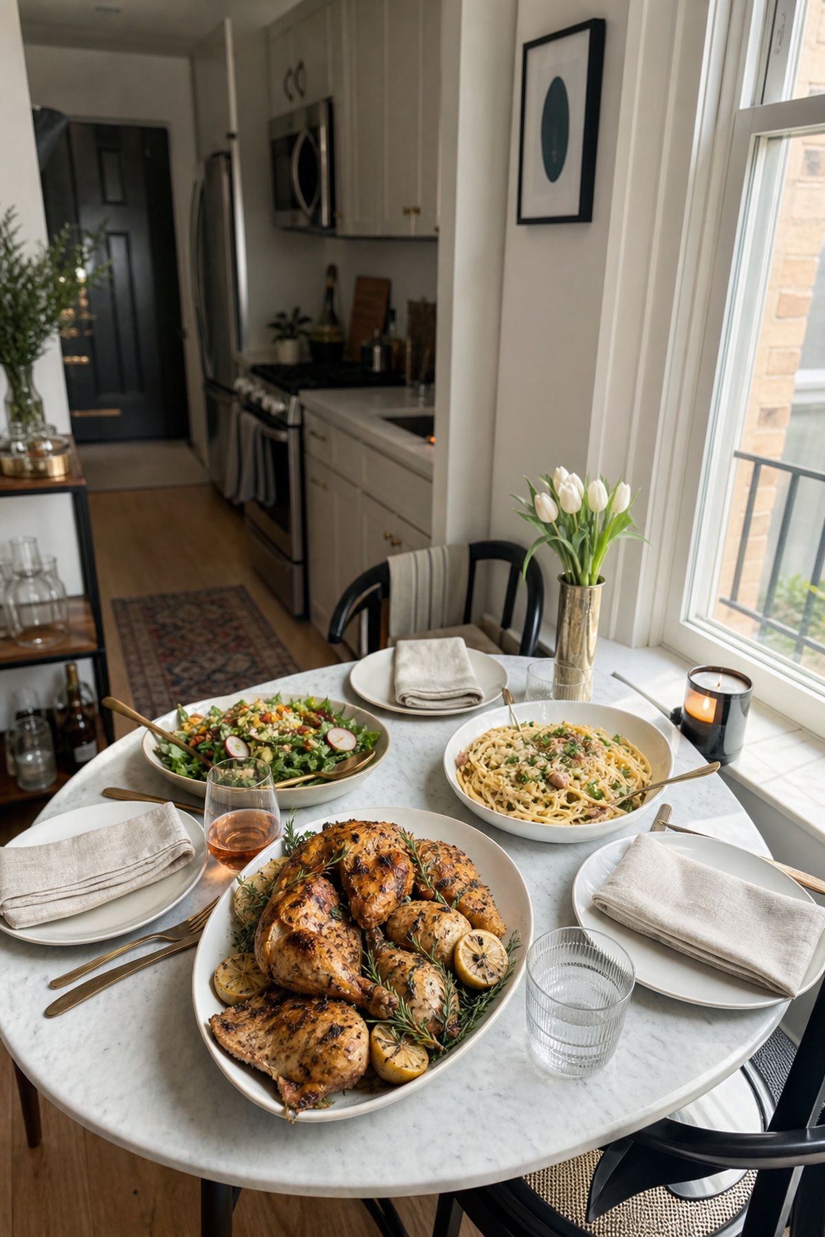 The Two-to-Three Shareable Mains Rule small apartment idea for Top 17 Hosting Lunch Ideas for an Easy Afternoon Gathering.