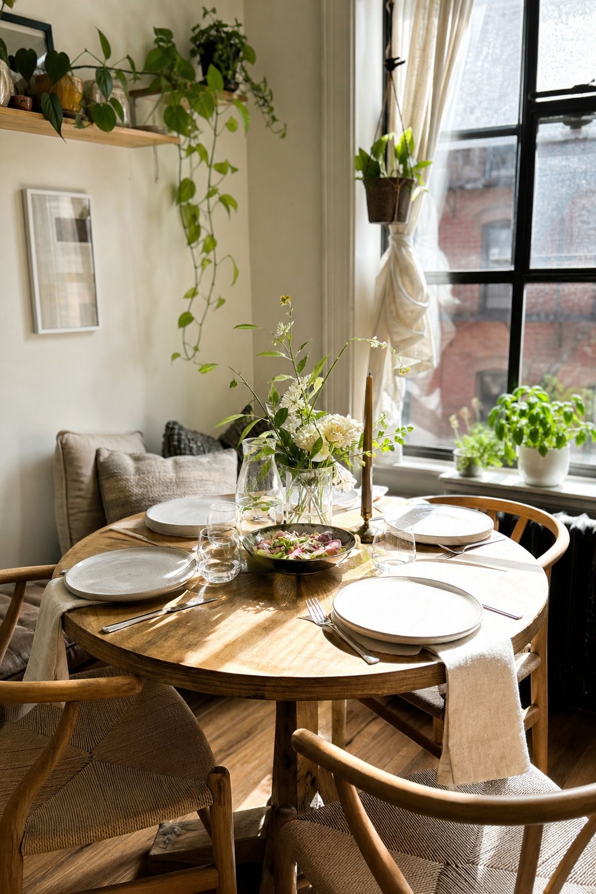 The Daylight-First Table Setting small apartment idea for Top 17 Hosting Lunch Ideas for an Easy Afternoon Gathering.