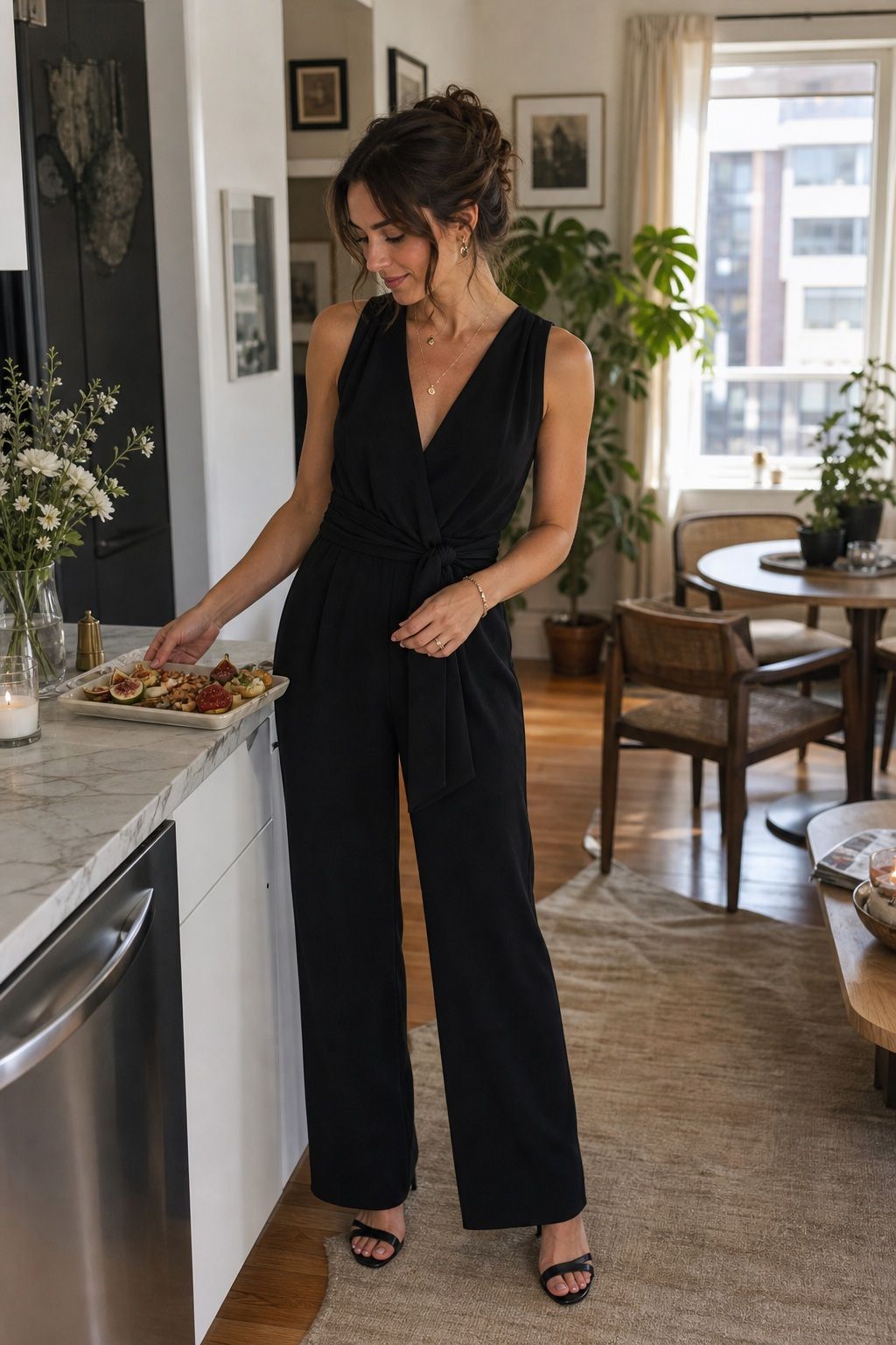 The Jumpsuit Dressed Up small apartment idea for Top 17 Hosting Outfit Ideas That Look Pulled-Together and Feel Easy.