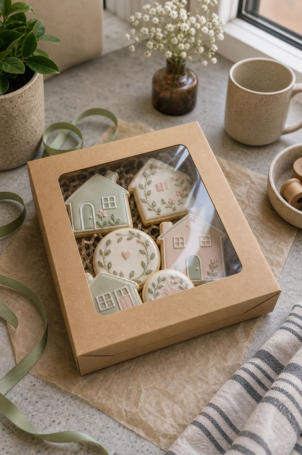 Gift-Box with Window Lid small apartment idea for Top 16 Housewarming Cookies That Make the Sweetest Welcome Home Gift.